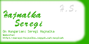 hajnalka seregi business card